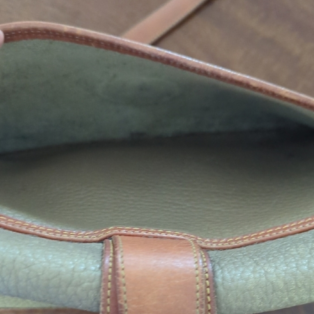 Dooney & Bourke Tan and Brown Crossbody Bag with Flap Closure - Picture 10 of 11